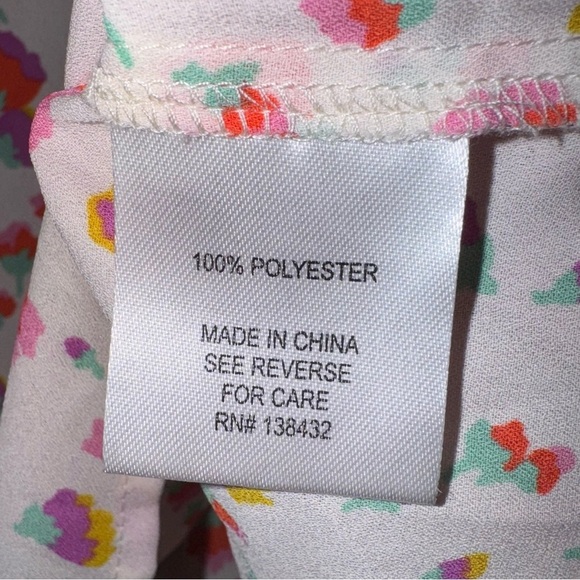 MODCLOTH Podcast Co-Host Floral Blouse Top Falling Blossoms Long Sleeve Medium - Picture 14 of 15